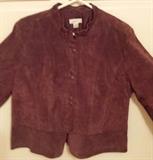 Christopher Banks suede jacket in plum
