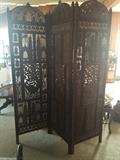 Carved wooden screen