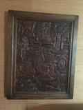 Wooden carved wall art