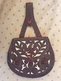 Vintage leather tooled purse