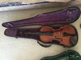 Antique violin and bows, original case