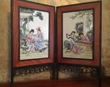 Chinese porcelain plaques / screen