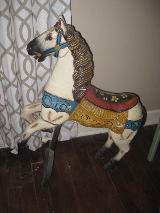 Vintage wooden carousel horse