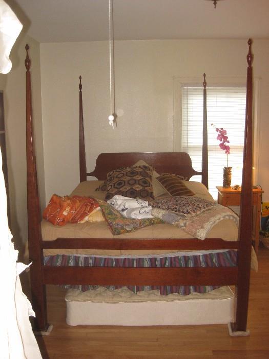 solid cherry high poster bed ( has a canopy)