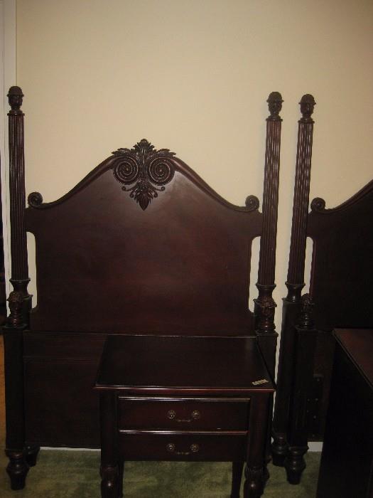 Beautiful solid wood twin beds we have matching night stands