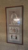 Moss Buckley signed and numbered triple prints framed artwork