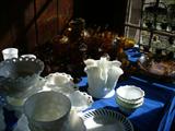 Milk Glass & Amber Glass