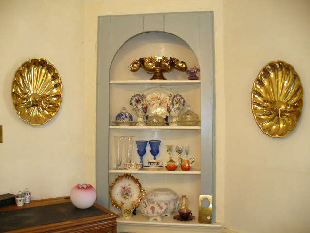 Various Porcelain & Glass items with Wall Decoration