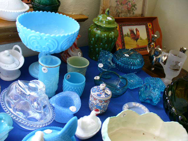Portion of Blue Glass collection