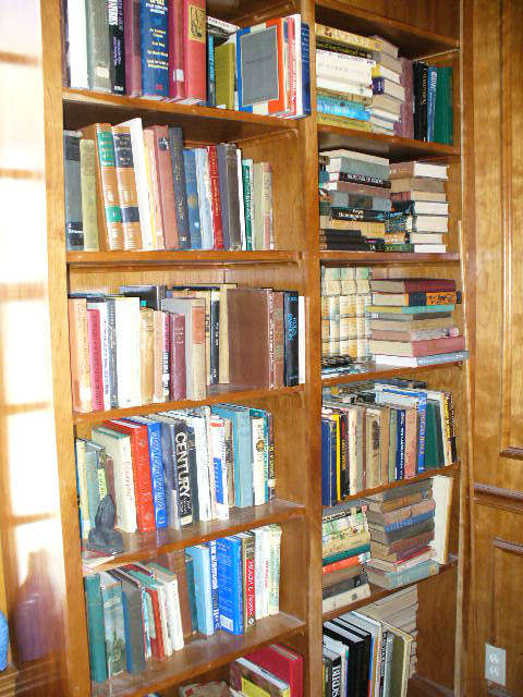 Portion of more than 4000 books in built in bookcases on the main level and basement