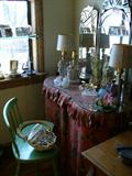 Desk with decorative items