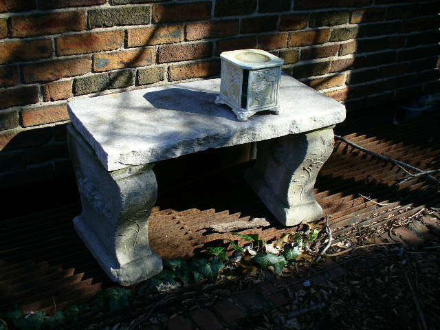 Cement Garden bench