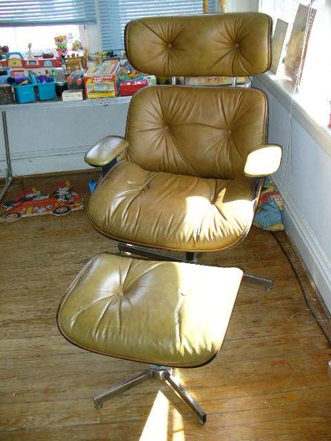 Eames-style Modernist Chair & Ottoman