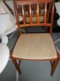 Mid Century Danish Modern Side Chairs .Made in Denmark by Uldum . Re Screwed Drilled. One of the chairs is cracked.