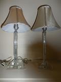 Pair of Acrylic Deco Boudoir Lamps