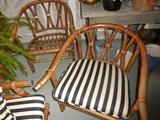 Vintage Fickes Reed Rattan Arm Chair with Cushion