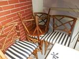 Fickes Reed Rattan 4 Side Chairs with Cusions