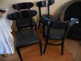 1970's Falcon  Thonet Black Side Chairs