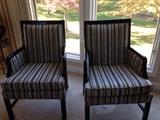 Beautiful side chairs with upholstery that is in excellent condition.