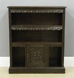 Carved Oak Victorian bookcase
