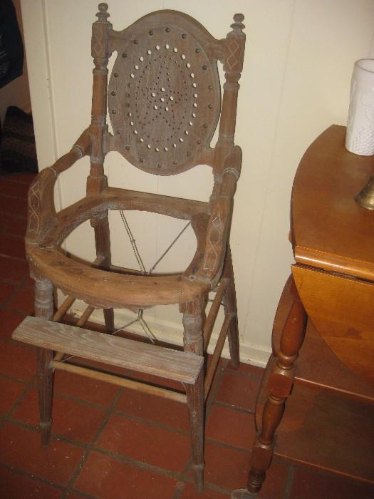 Antique child's high chair