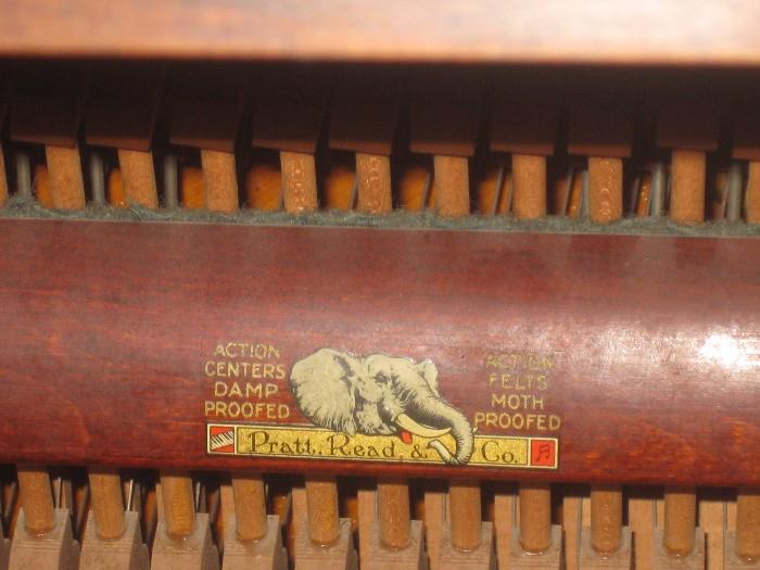 Antique upright piano