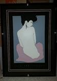 Framed print of a Nagel, Playboy 30th Anniversary edition.