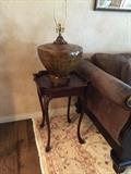 Table Lamp, Queen Anne Side Table 