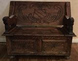 Hand Carved Table/Bench 