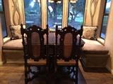 French Dining Table w French Side Chairs