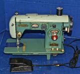 Mid-Century Modern White Sewing Machine