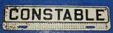 Metal Constable License Plate