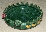 Large Majolica Frog Bowl