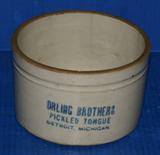 Orling Brothers Pickled Tongue Crock