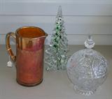 Imperial Marigold Carnival Glass Pitcher