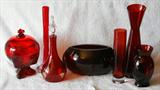 Selection of Ruby Red Glass