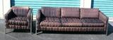 Chrome Frame Sofa with Matching Chair