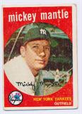 1959 Topps Baseball Card Mickey Mantle
