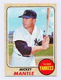 1968 Topps Baseball Card Mickey Mantle