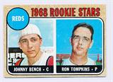 1968 Topps Baseball Card Johnny Bench Rookie