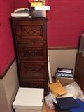 Cherry wood file cabinet