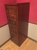 Cherry wood filing cabinet