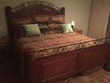 King-size bed with headboard and footboard