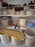 Stoneware Crocks and Yardsticks