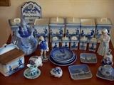 Red Wing Dutch Cookie Jar, Czech Dutch Canister Set, Royal Copenhagen Statues and Plates.