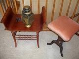 Buggy Lantern, Vanity Bench, Piano Stool