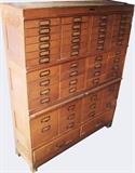 ~ C/1900-4 section Stacking file cabinet w/54 drawers 