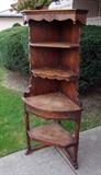C/1930's Signed Quaint/Stickley Bros. corner shelf unit 