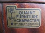 C/1930's Signed Quaint/Stickley Bros. corner shelf unit - Closeup Label on Back