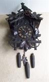 C/1890's German Black Forest Coo-Coo Clock w/RARE left facing bird on crest, double coo-coo and 3 weight 